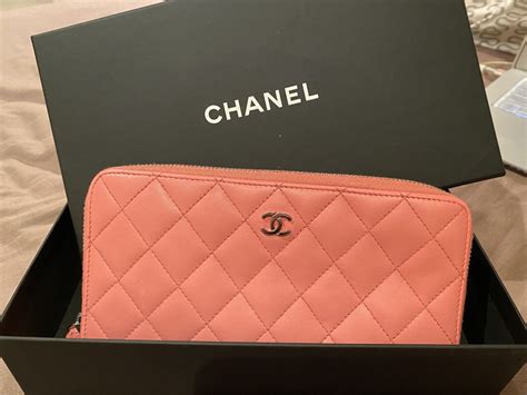 chanel flap wallet red pink|Chanel classic long flap wallet.